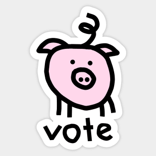 Vote Political Pig Sticker